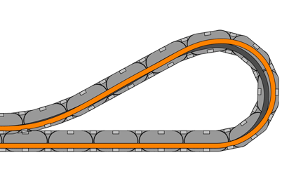 e-kette® führt Hydraulikleitung