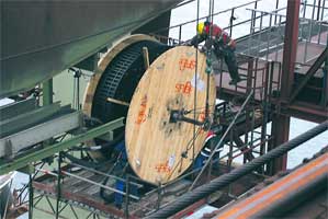 Montage Energieketten Komplettsystem von der Trommel