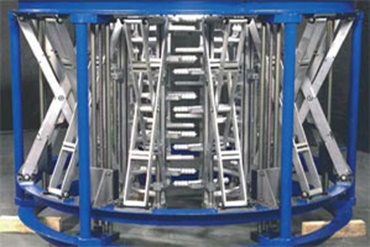 Kalibrierkorb in einer Blasfolienanlage