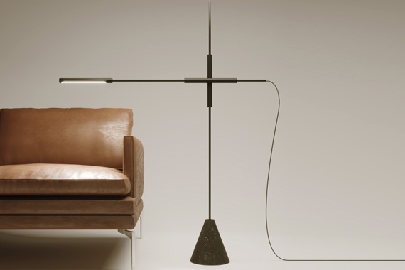 Lampe mit iglidur Gleitlager neben Couch