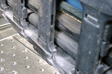 Energieführung mit abgeriebenen Leitungen