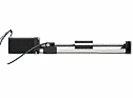 Miniatur-Linearachse mit Bauteilen aus Aluminium und Kunststoff