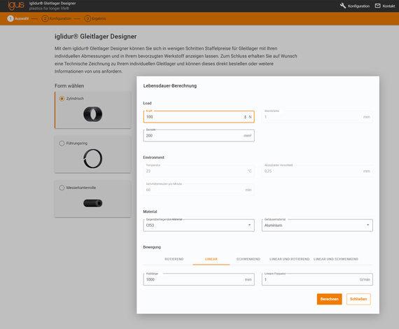 igus Onlinetool